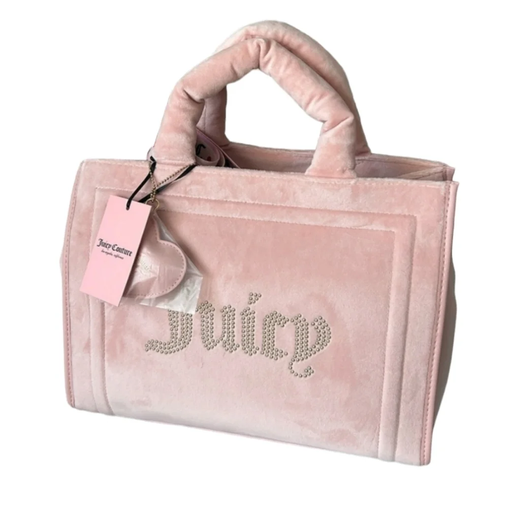 🔹️Juicy Couture 🔹️Pink diamond Spender Velour Pink Tote NWT ✨️💕